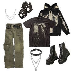 Metal Astethic Outfits, Mens Alt Fashion, Grunge Outfits Male, Cod Outfit, Grunge Punk Fashion, Punk Y2k, Grunge Clothes