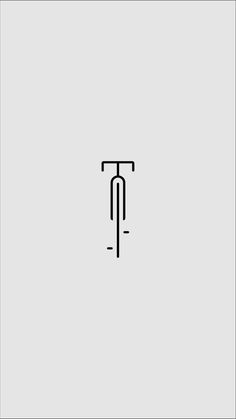 a bicycle is shown in the middle of a minimalistic image with black and white lines