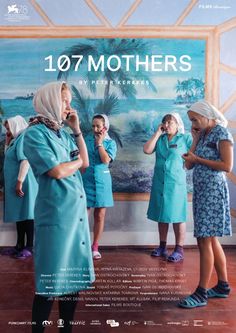 the movie poster for 1017 mothers, featuring two women in scrubs talking to each other