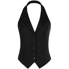 Features: Womens Vest With Halter V Neck, Lapel Collar, Button Down, Fully Lined, Pointed Hem, Two Functional Welt Pockets (Cut The Thread Open) Designs: In Addition To The Classic Solid Color, We Have Opened Up More Possibilities For Women's Vests. Based On A Professional Look, The New Contrasting Color Design Highlights Your Stylish And Sophisticated Qualities. These Dressy Vests Are Perfect For Office Work Or Casual Occasions Occasions: Women Versatile Vests For Office Work, Waiterss, Steampu Women's Waistcoat, Womens Long Vest, Vest Halter, Dressy Vest, Womens Waistcoat, Flannel Vest, Vintage Denim Vest, Women's Vests, Heather Grey Sweatshirt