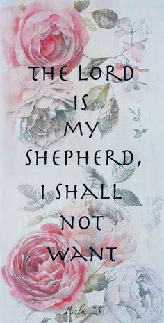 the lord is my shepherd, i shall not want