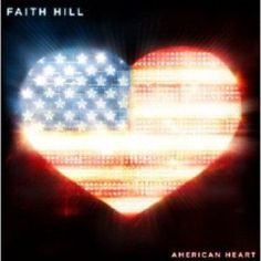 an american flag heart shaped with lights in the middle and stars on it's side