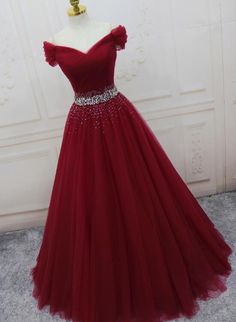 Princess Dress For Sale, Red Dresses For Bridesmaids, Red Dress Gowns Elegant, Medium Length Formal Dresses, Prom Dresses Long With Pockets, Ruby Red Wedding Dress, Red Dresses Ball Gown, Red Sweet 16 Dresses Simple, Gorgeous Prom Dresses Short