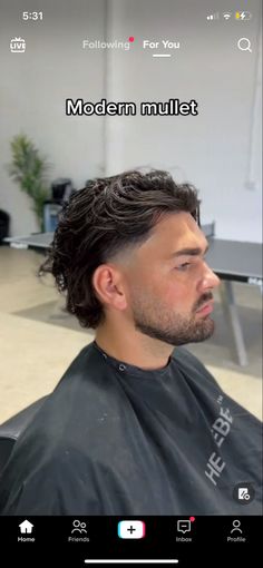 Taper Fade Mullet Wavy Hair, Mullet With A Fade, Men Haircut Mullet Fade, Guys With Headbands, Mullet Beard Men, Mens Haircut Long On Top Mullet, Taper With Long Hair Boy, Men��’s Long Hair Fade