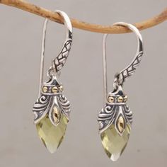 Gold accented lemon quartz dangle earrings, 'Eternal Promise' - Quartz and Gold Accented Sterling Silver Dangle Earrings (image 2b) Blue Nile Jewelry, Mod Jewelry, Classy Jewelry, Silver Dangle Earrings, Sterling Silver Dangle Earrings, Lemon Quartz, Fabulous Jewelry, Buy Gold, Stunning Earrings