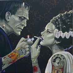 Minions, Frankenstein Art, Art Beat, Frankenstein's Monster, Universal Monsters, Classic Monsters, Bride Of Frankenstein, Movie Monsters, Arte Horror