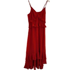 Senlis Red Raised Diamond Ruffle Hem Maxi Dress Womens New With Tags Retails$198 Size Medium This Beautiful Red Dress Is Fully Lined, And Has Raised Dots In The Shaped Of Diamonds. The Spaghetti Straps Are Adjustable. There Is A Ruffle Detail At The Chest And Waist, As Well As Tiered Ruffles At The Hem. There Is A Zipper, And Eye Hook Closure At The Side. Hand Wash Made From 100% Polyester Happy Shopping! Colors May Vary Slightly Due To Computer Monitors. Italy Moodboard, Red Flowy Dress, Ruched Waist Dress, Long Flowy Dress, Ombre Maxi Dress, Beautiful Red Dresses, Eye Hook, Floral Sheath Dress, Sequin Maxi Dress