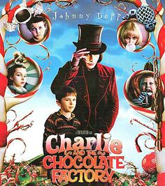 charlie and the chocolate factory movie poster with johnny delfiore as well as other characters