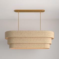 a light fixture hanging from the ceiling in a room