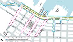 a map shows the location of several subways