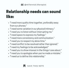 How To Get Closer With Someone, How To Romanticize Your Relationship, Things To Do With Your Significant Other, How To Express Your Needs, Things To Want In A Relationship, Healthy Relationship Communication, Relationship Needs List, How To Ask For Reassurance, What I Need In A Relationship