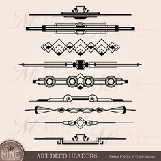 art deco borders and dividers