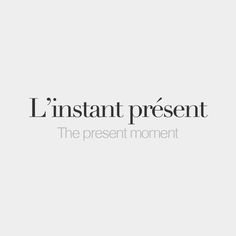 the words instant present in black and white are shown on a gray background with an image of