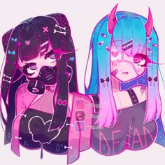 Pastel Goth Art, Arte Do Kawaii, Cute Kawaii Drawings, Fete Anime, Kawaii Art, Girls Cartoon Art, Kawaii Drawings, Art Inspiration Drawing