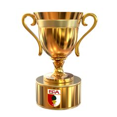 a golden trophy with the word fea on it's front and side ends