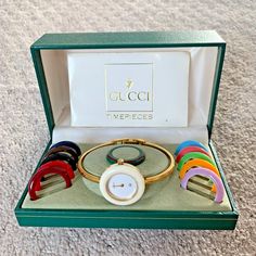 Gucci Change Bezel 12 Colors White/Gold Women's Watch Plating Quartz W/Box | eBay Interchangeable Gucci Watch, Gucci Women Watch, Gucci Change Bezel Watch, Gucci Bangle Watch, Gold Designer Jewellery, Gucci Bezel Watch Vintage, Gucci Watch Women Vintage, Gucci Bezel Watch, Vintage Gucci Watch