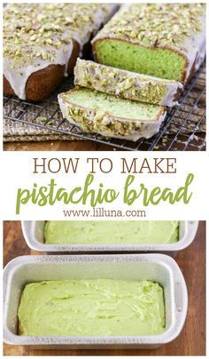 how to make pistachio bread with green frosting