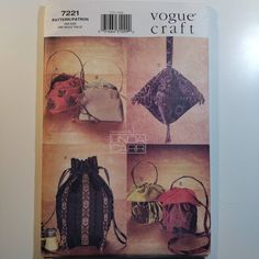 the front cover of a magazine with handbags in different colors and patterns on it