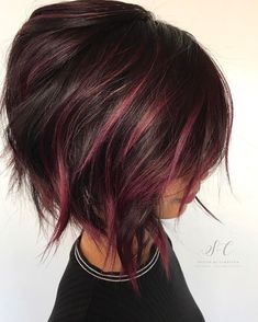 Bob Inversat, Punk Haircuts, チョコレートブラウン ヘアカラー, Dark Chocolate Hair, Chocolate Brown Hair Color, Hair Color Chocolate, Stacked Bob Haircut, Dark Red Hair