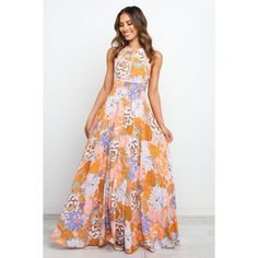 Go maxi this season and make a statement in our gorgeous floral maxi dress! This must-have dress features a high neckline, trim detailing on the bust, and an open neck with button close. Petal And Pup, Halter Neck Maxi Dress, Beach Dresses Summer, Open Neck, Wedding Gifts For Guests, Floral Chiffon, Sleeveless Maxi Dress, Wedding Party Dresses, Floral Maxi