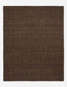 a brown rug with squares on it