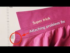 a woman's pink pants with the words super trick attached to it and an arrow pointing