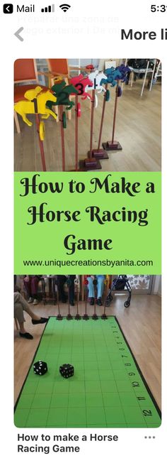 how to make a horse racing game for kids
