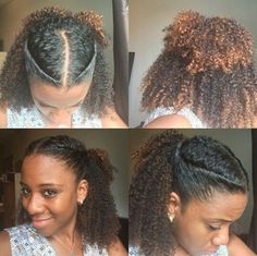 Wash And Go Natural Hair Styles Half Up Half Down, Flat Twist Half Up Half Down, Wash And Go Natural Hair, Nice Hairstyle, Hair Goal, Natural Girls, Natural Girl