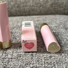 Too Faced Too Femme Heart Core Lipstick, Retail $26 Each Crazy For You - A Hot Pink Heart Core Lipstick, Heart Core, Melted Lipstick, Too Faced Lipstick, Peach Lipstick, Too Faced Melted, Bold Lipstick, Mermaid Tears, Long Wear Lipstick