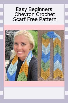 beginner crochet chevron scarf free pattern