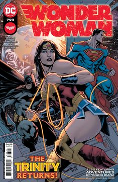 the cover to wonder woman vol 2, featuring superman and wondergirl in front of an earth