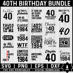 the birthday bundle includes forty years and forty fifty forty forty forty forty forty forty forty forty forty