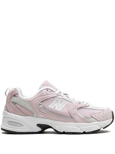 light pink calf suede panelled design mesh panelling appliqué logo perforated detailing logo-print tongue round toe front lace-up fastening pull-tab at the heel branded insole chunky rubber lug sole Pink Balenciaga Sneakers Outfit, Pink Balenciaga Sneakers, Causal Chic Outfits, Light Pink Shoes, New Balance 530, New Balance Pink, Pretty Shoes Sneakers, Pink Running Shoes, Pink Sneakers