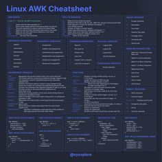 the linux awk cheat sheet