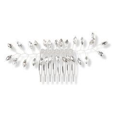 Silver & Rhinestone Hair Comb -  Designed to slide into hair for secure hold, the Scunci Silver & Rhinestone Hair Comb makes it easy to create the perfect side sweep look, twist, or bun.    Features     Specially crafted for side sweep looks, twists or buns Ideal for special occasions   - Silver & Rhinestone Hair Comb Rhinestone Hair Comb, Rhinestone Hair, Wedding Attire Guest, Glam Wedding, Silver Rhinestone, Ulta Beauty, Bridal Boutique, Wedding Shop, Love Flowers