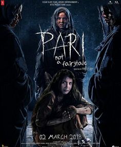 the poster for pari is shown in front of several men standing and looking at each other