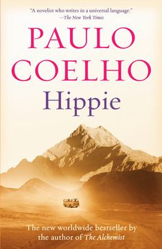 the book cover for hippie by paul coelhoo, with an image of mountains in