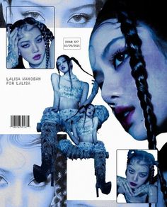 a magazine cover with an image of a woman's face and her hair in braids