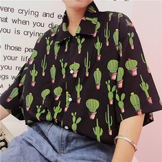 Vintage Cactus, Kawaii Clothes, Blouse Shirt, Harajuku Fashion, Character Outfits, Outfits Summer, Looks Vintage, Dream Clothes, Retro Outfits