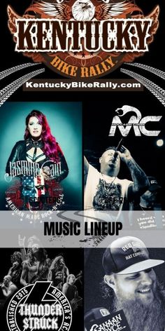 the poster for kentucky's music line up