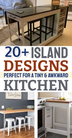 20+ Island Designs For Tiny Awkward Kitchen Spaces