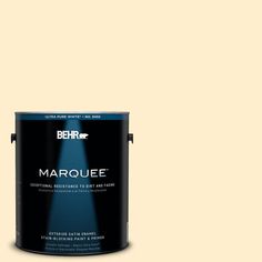 BEHR MARQUEE 1-gal. #360A-2 Morning Sunlight Satin Enamel Exterior Paint Behr Marquee Paint, Flat Exterior, Behr Premium Plus, Behr Marquee, Glossy Paint, Paint Sample, Flat Interior, Paint Types, Paint Primer