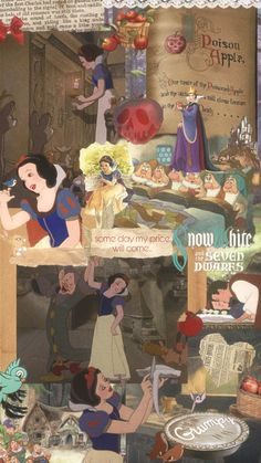 snow white and the seven dwarfs collage