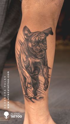 Dog tattoo by aliens tattoo studio Pet Tattoo Ideas, Coverup Tattoos, Master Tattoo, Eagle Tattoos, Line Art Tattoos