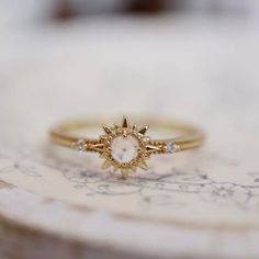 Diamond Sun Ring, Engagement Rings That Look Like The Sun, God Ring For Women, Gold Crystal Ring, Engagement Rings Sun, Catholic Engagement Ring, Sun Ring Gold, Sun Wedding Ring, Crystal Promise Rings