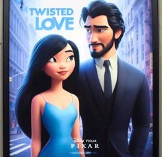 the poster for disney's live - action movie, tangled love is displayed in front of a building