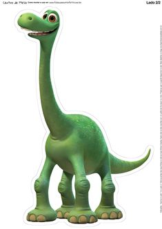 the good dinosaur sticker is shown in front of a white background with an image of a