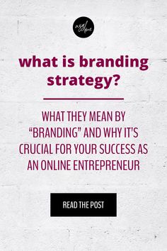 a white brick wall with the words what is branding strategy? and an image of a red