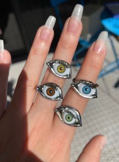 These vintage adjustable rings are the perfect statement piece or another edition to a radiant stack. The eyelashes give them a very unique look that is sure to turn heads and attract positive attention and confidence. Eyelashes, Jewellery Rings, Vintage Eyes, Eye Ring, Eye Shapes, Adjustable Rings, Rings Statement, Statement Rings, Jewelry Rings