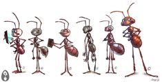 Ants Illustrations, Sylvain Marc, Ant Drawing, Ant Tattoo, Ant Art, Character Model Sheet, Most Beautiful Animals, Illustration Character